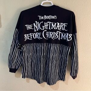 Disney Black Spirit Jersey Nightmare Before Christmas Unisex Sz M e2 Tim Burton